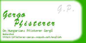 gergo pfisterer business card