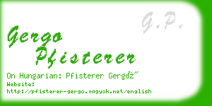 gergo pfisterer business card